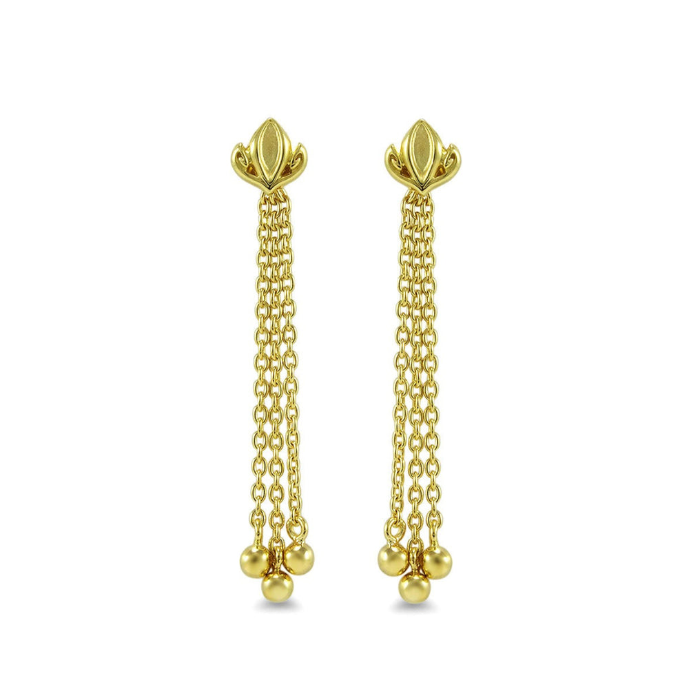 gold tassel earring