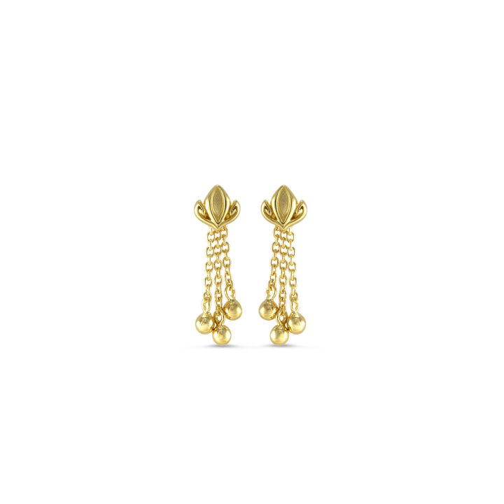 Dual Tassel Earring Short - 18K Gold Vermeil