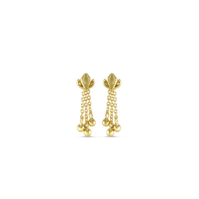 Dual Tassel Earring Short - 18K Gold Vermeil