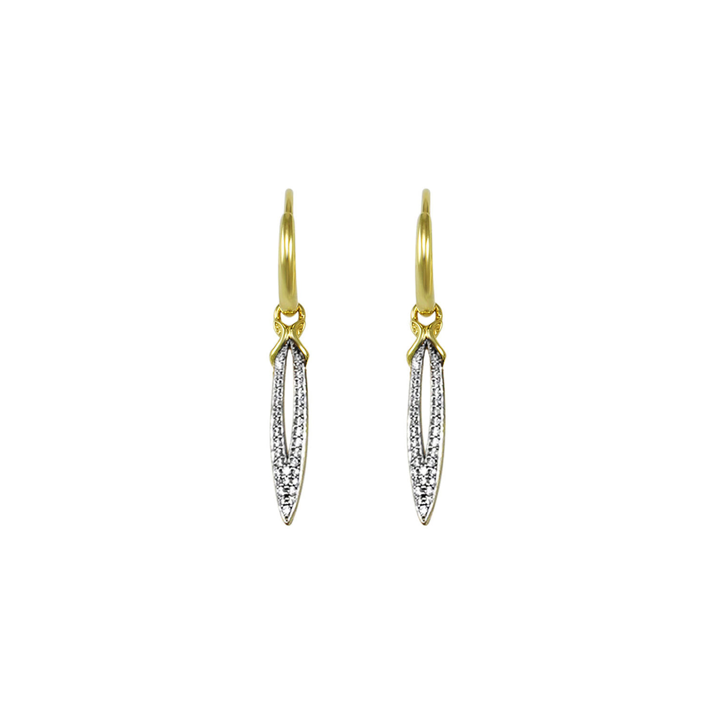 gold vermeil drop earrings