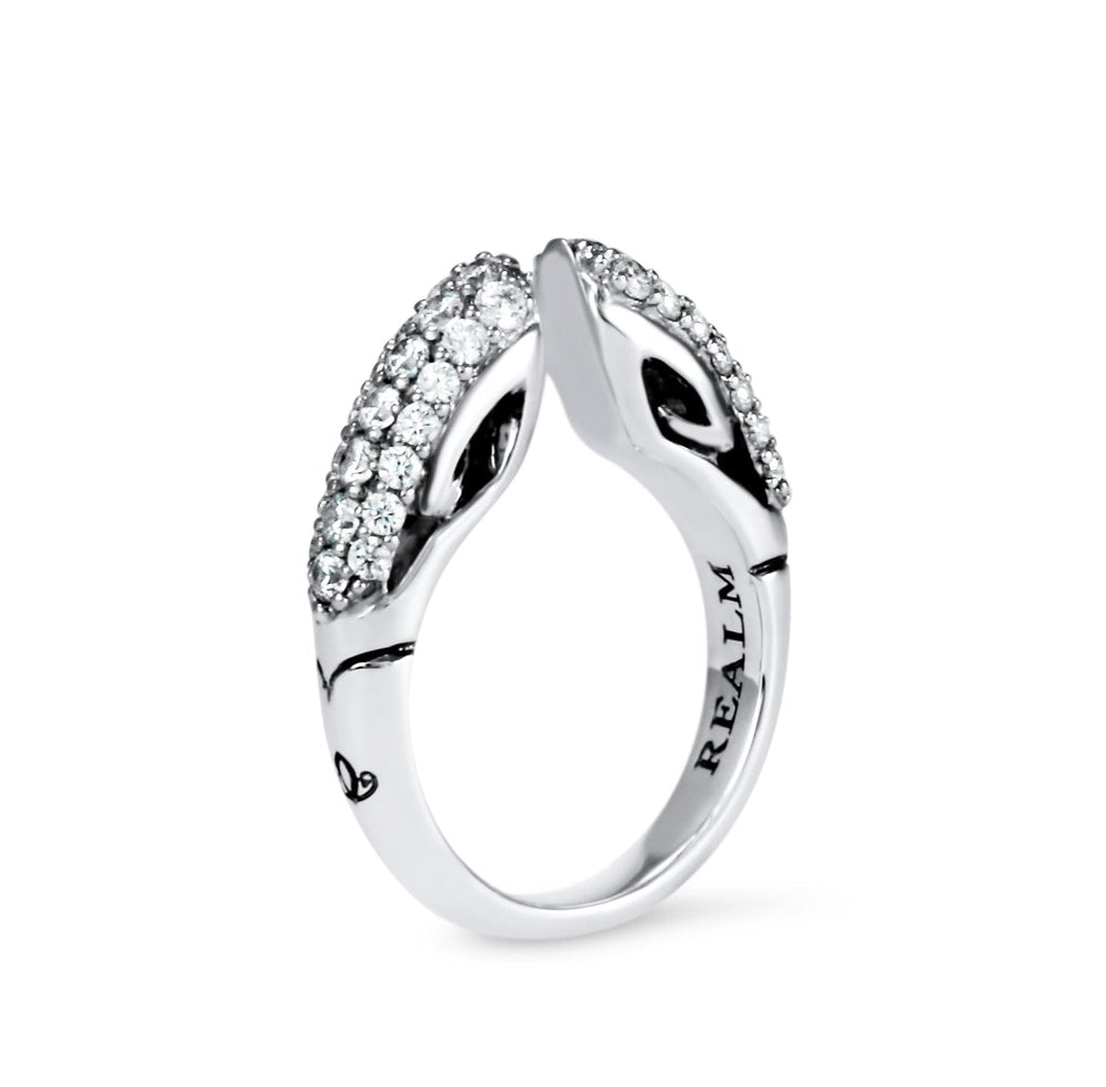 sterling silver pave ring