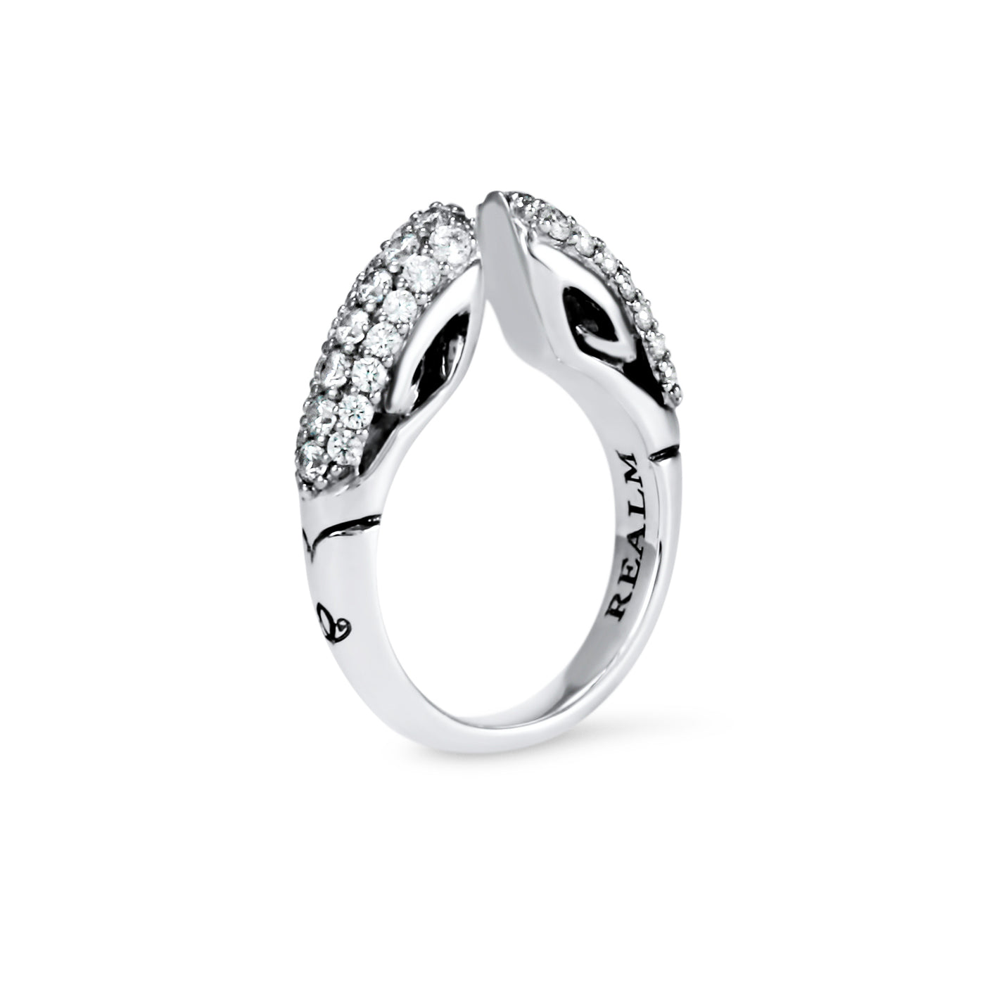 sterling silver pave ring