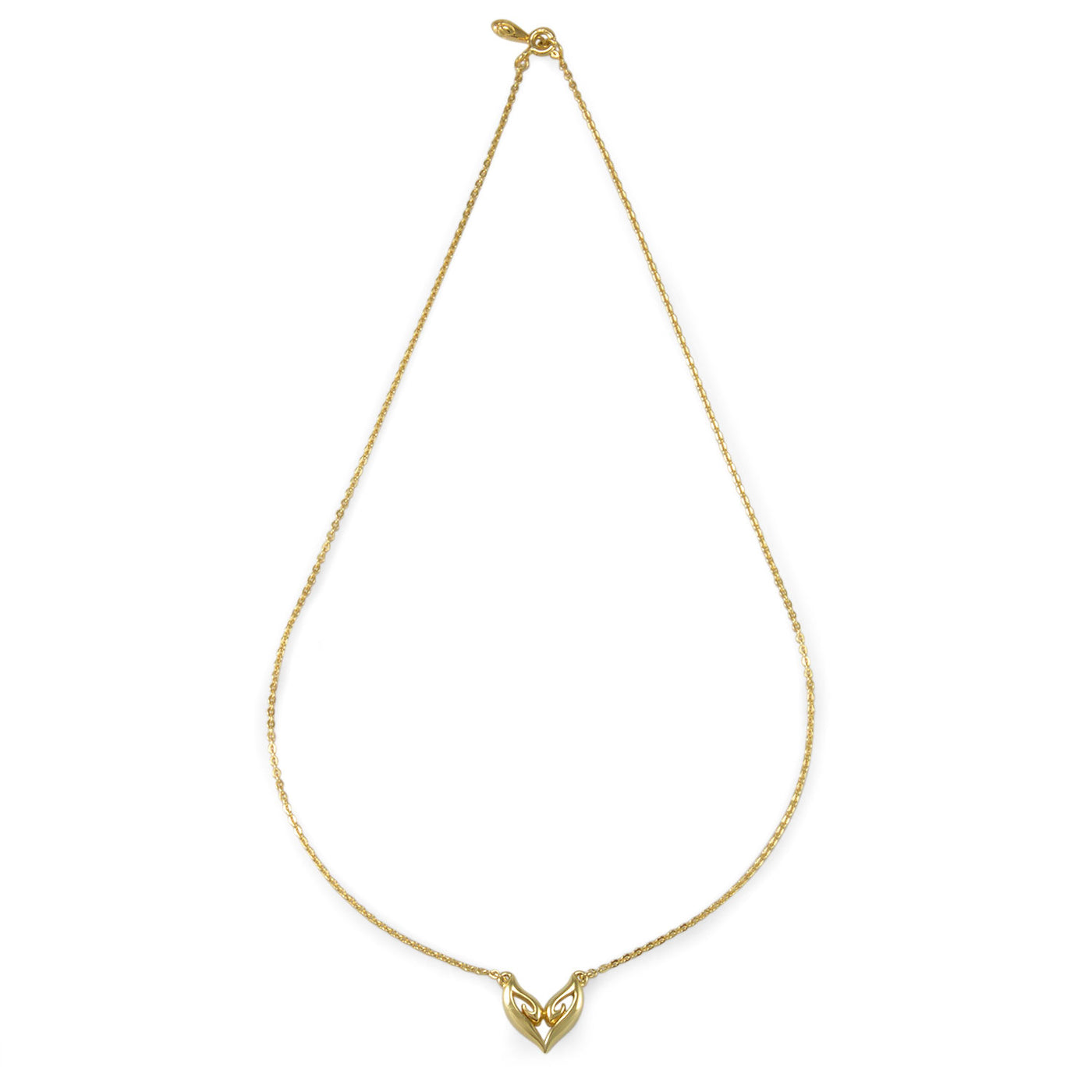 gold vermeil v necklace