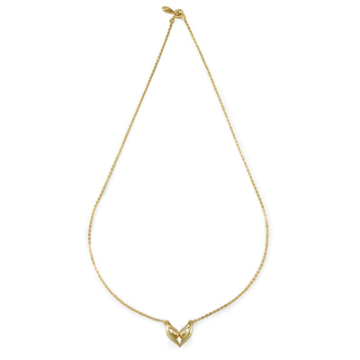 gold vermeil v necklace