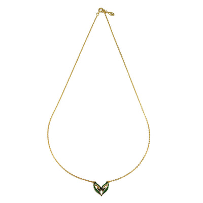 gold vermeil v pendant