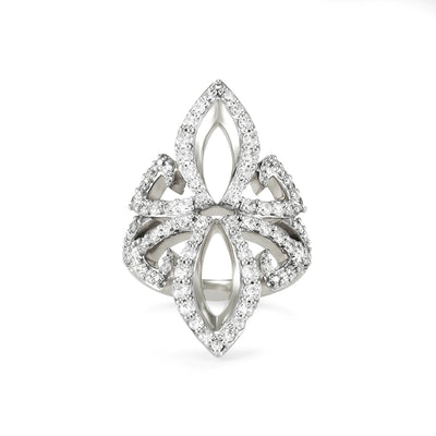 silver diamond sparkle ring