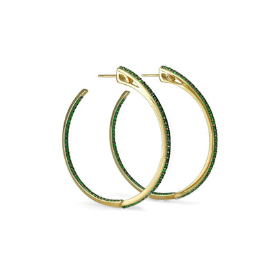 CZ hoop earrings