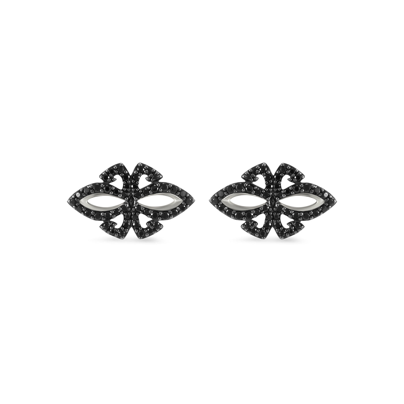 Black stud earrings