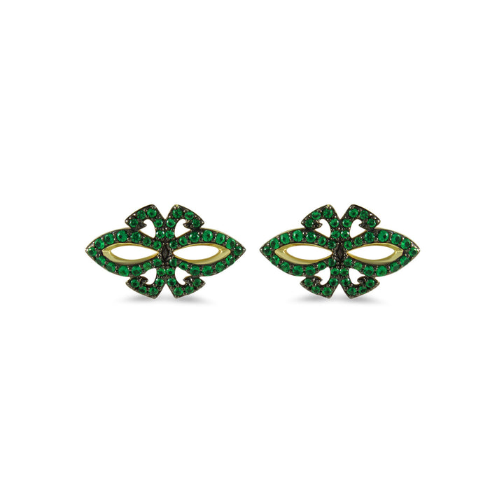 Green Stud Earrings