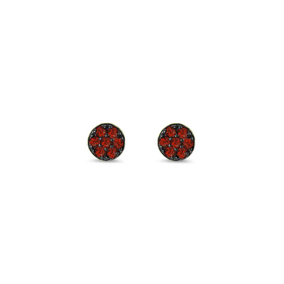 Destiny Pavé Stud Earring - 18K Gold Vermeil + CZ Rouge