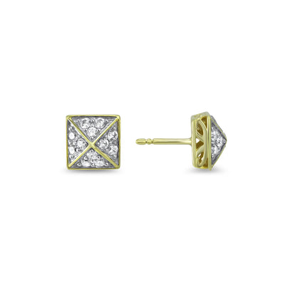 gold pave stud