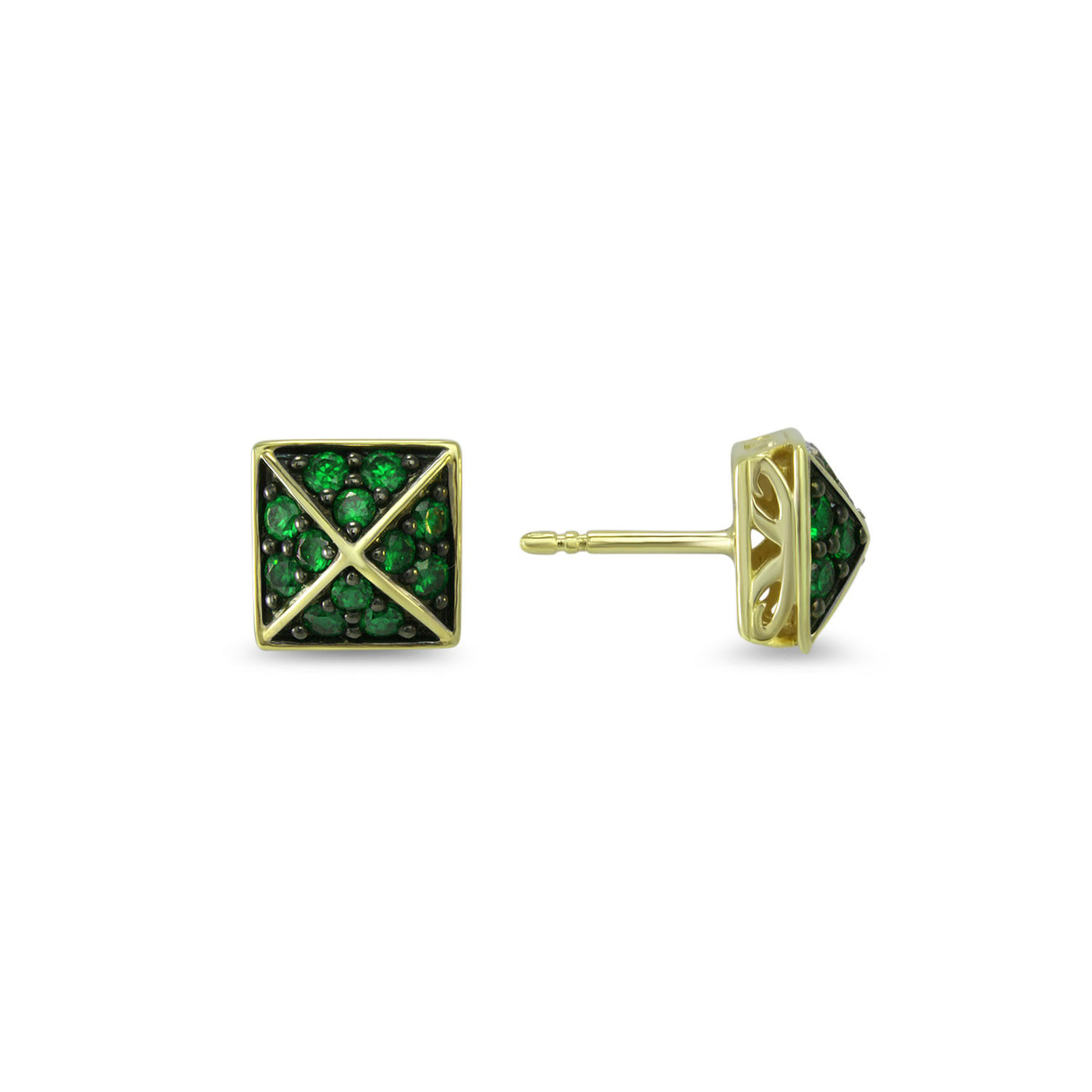 gold stud earrings