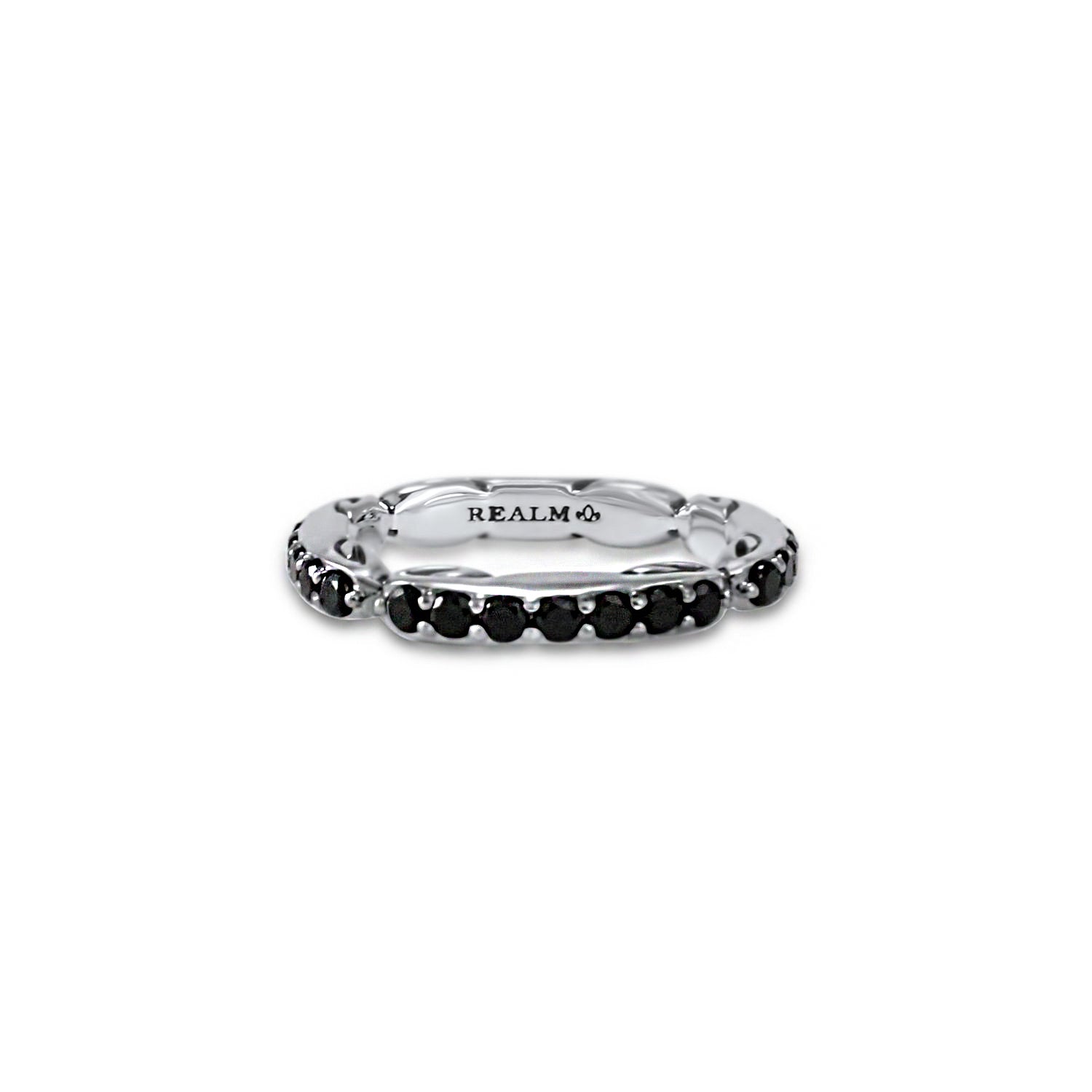 Sterling Silver & CZ Stacking Ring | Cubic Zirconia Stacking Ring – REALM