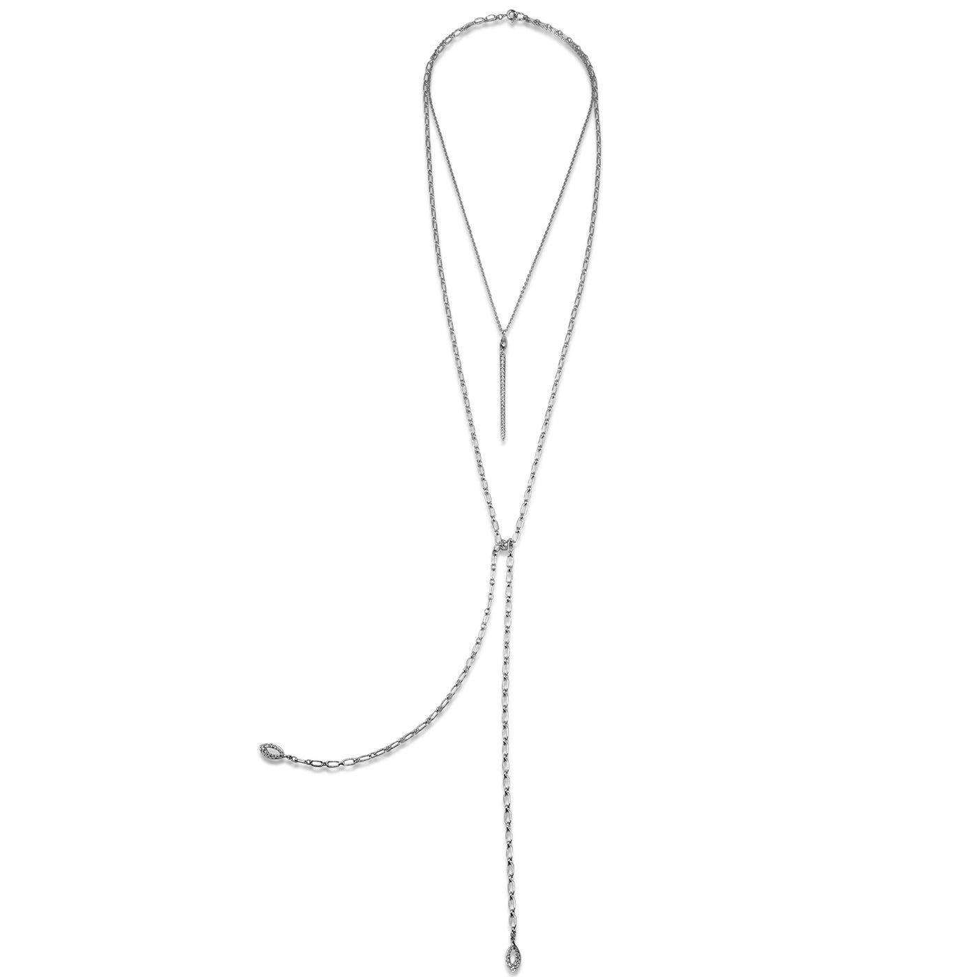 silver chain lariat