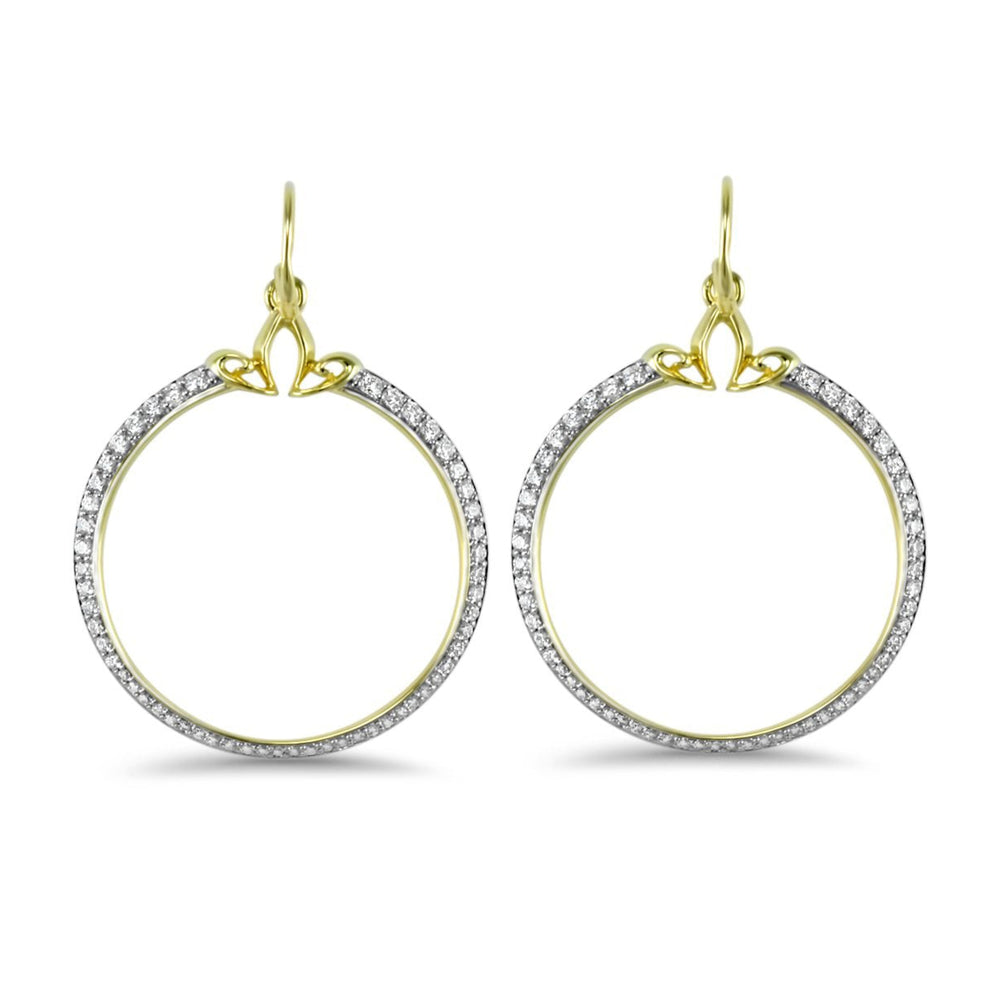 pave hoop earring
