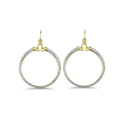 pave hoop earring