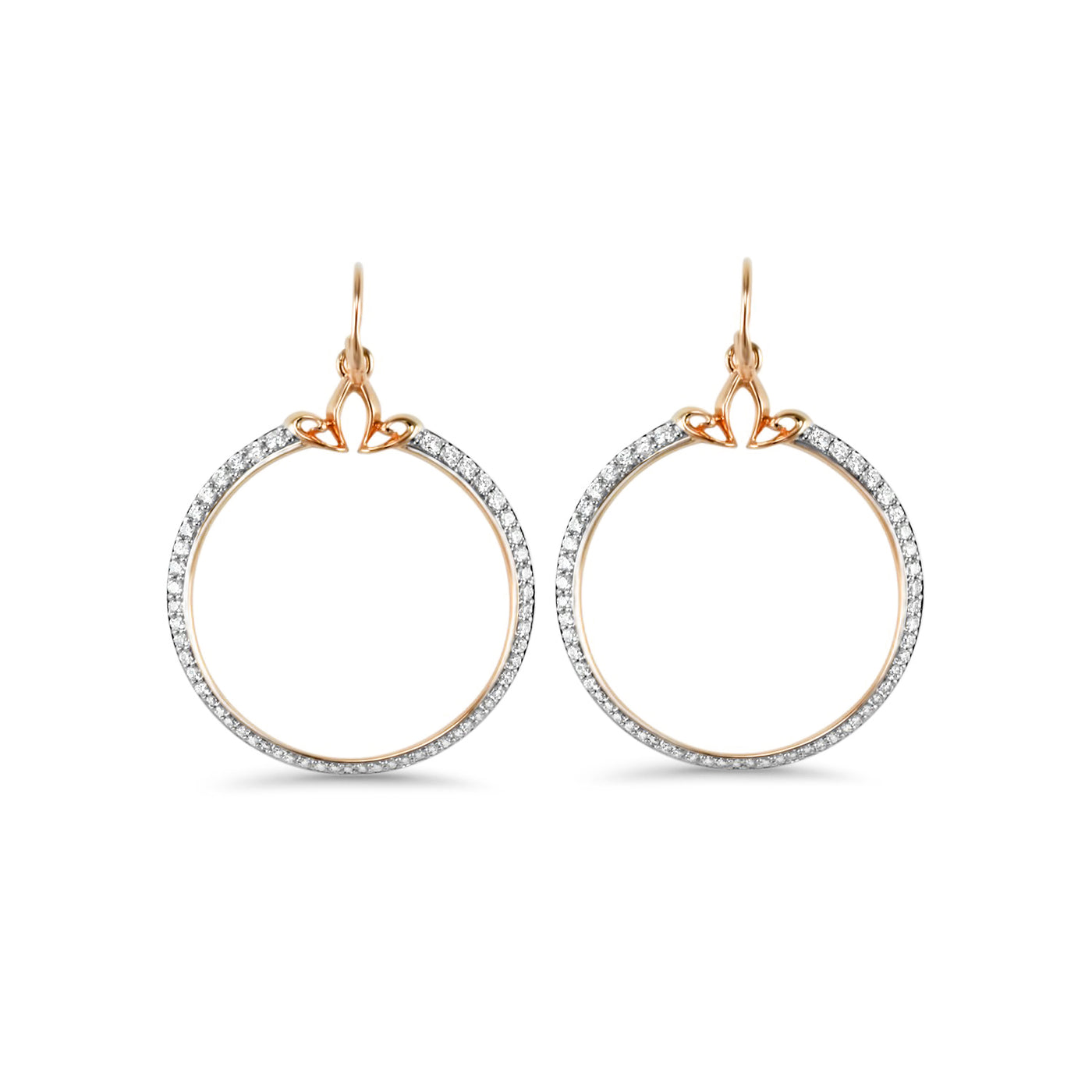 rose gold pave earring