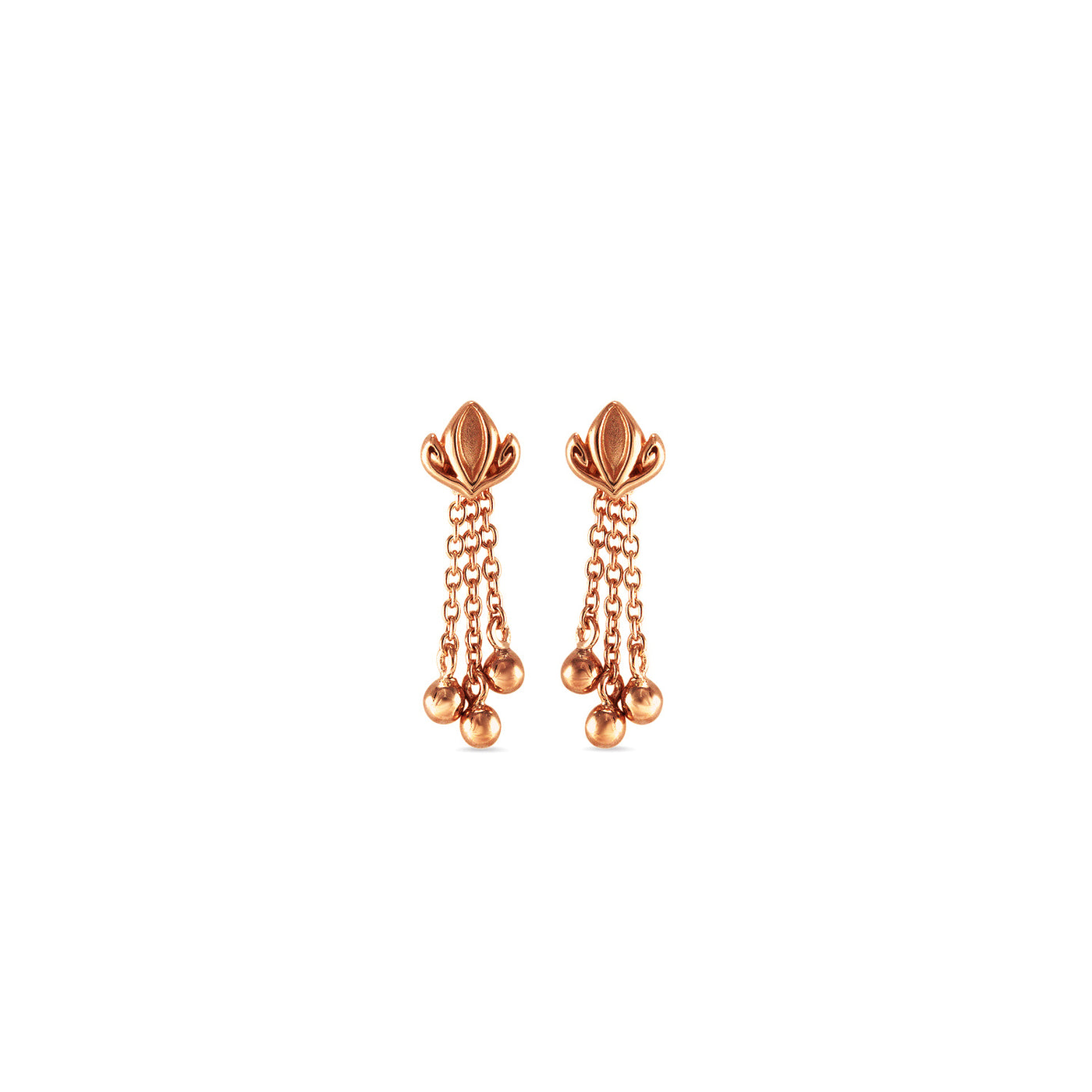 rose gold tassel earring