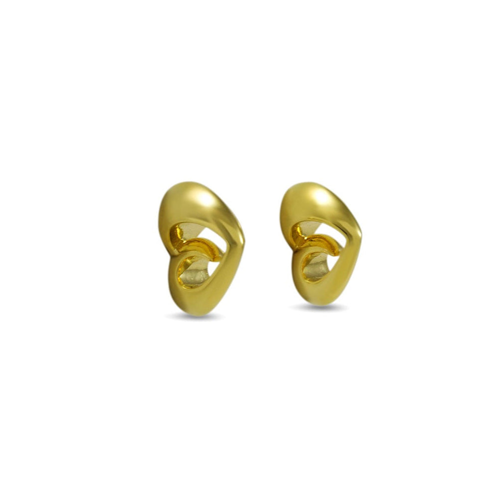 gold stud earrings