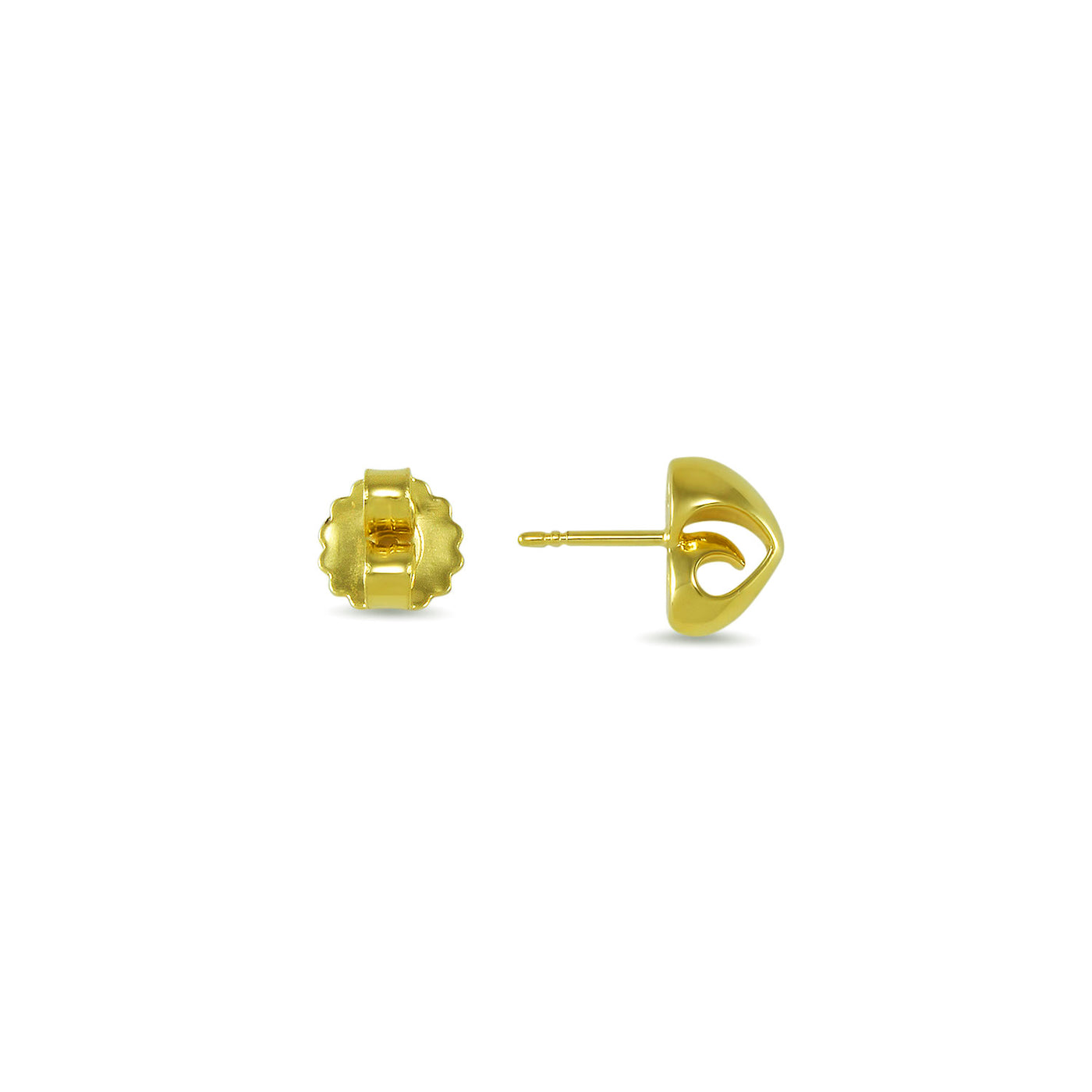 gold stud earring