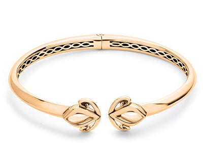 rose gold hinged bracelet